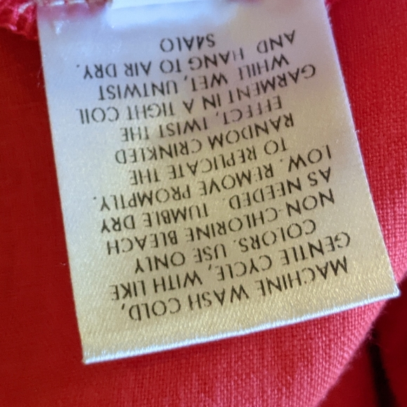 Eileen Fisher Organic Irish Linen Button Down Top Pink XS Preppy Classic Casual - Picture 9 of 9